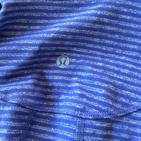 Lululemon purple striped run your heart out quarter zip jacket top size 2 - Picture 9 of 10